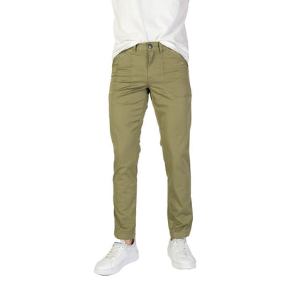 Green Cotton Jeans & Pant