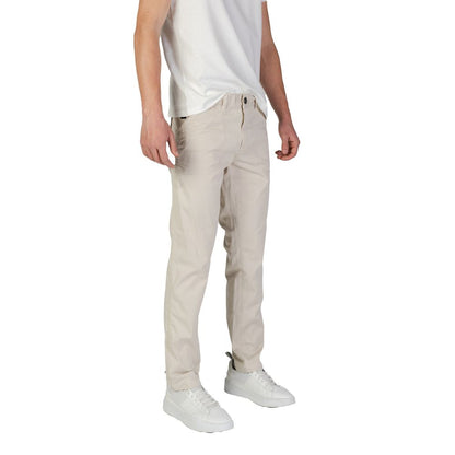 Beige Cotton Jeans & Pant