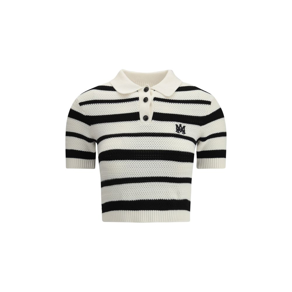 Cropped Striped Polo