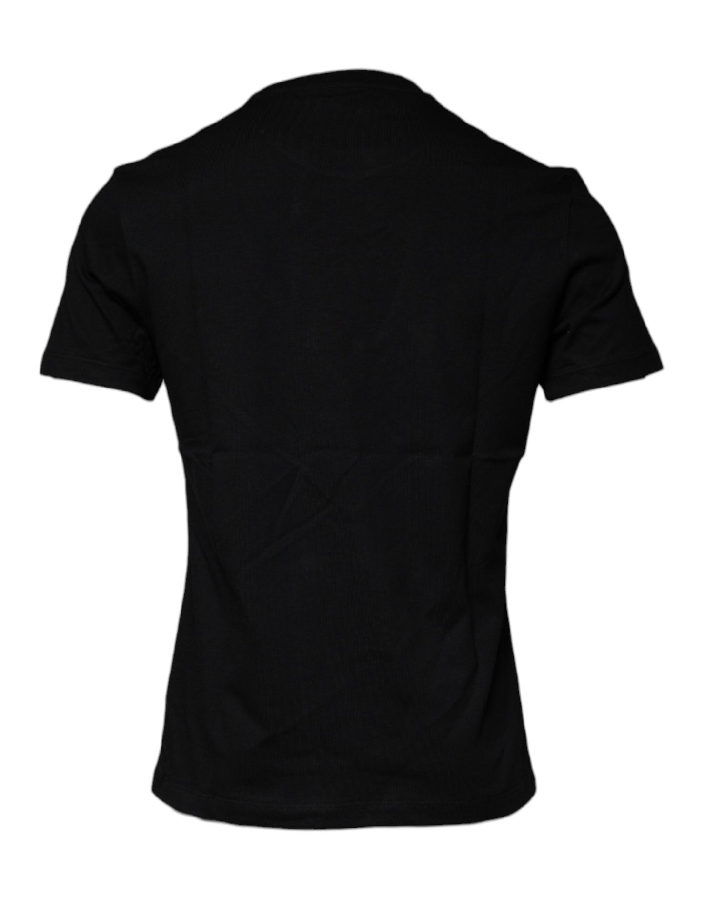 Black Medusa Print Cotton Crew Neck T-shirt