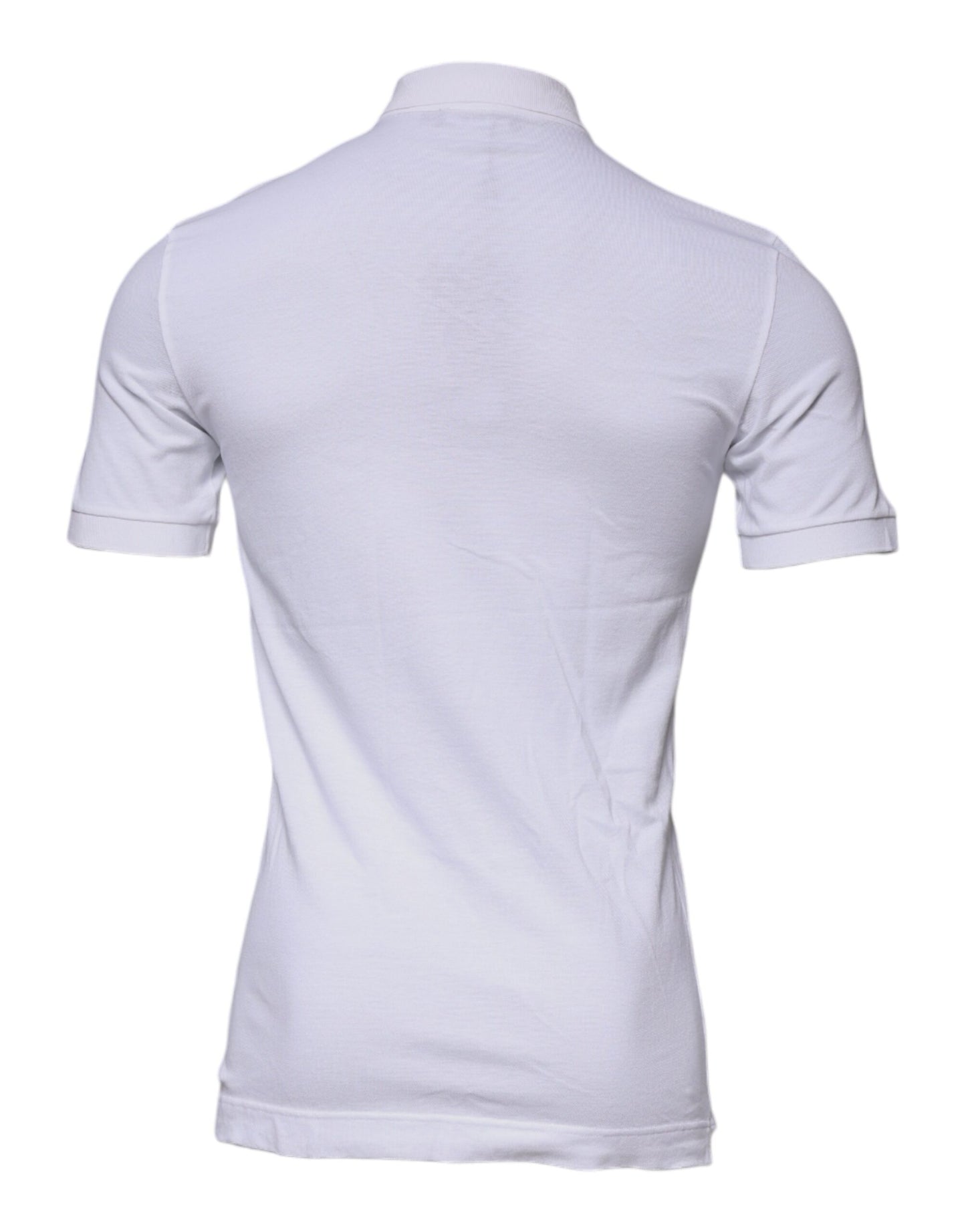 White Cotton Crown Collared Polo T-shirt