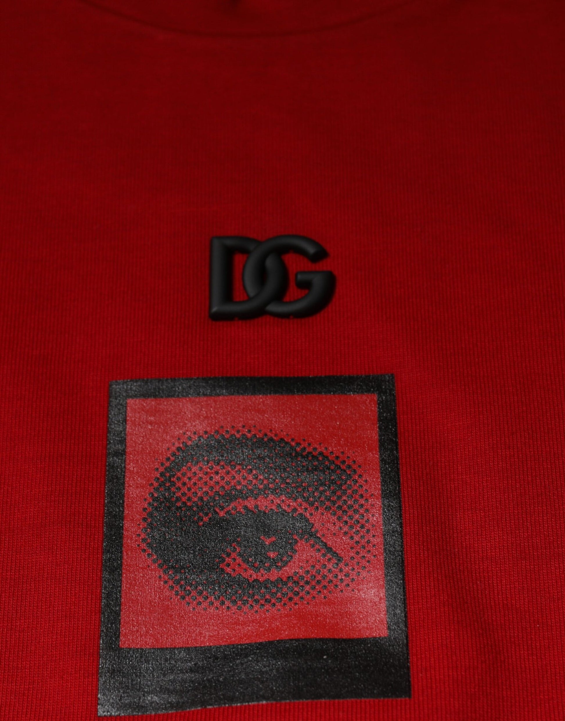 Red DG Eye Cotton Crew Neck T-shirt