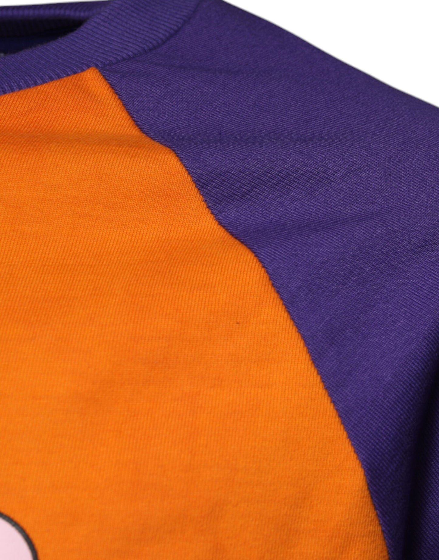 Orange Purple Graphic Print Short Sleeves T-shirt