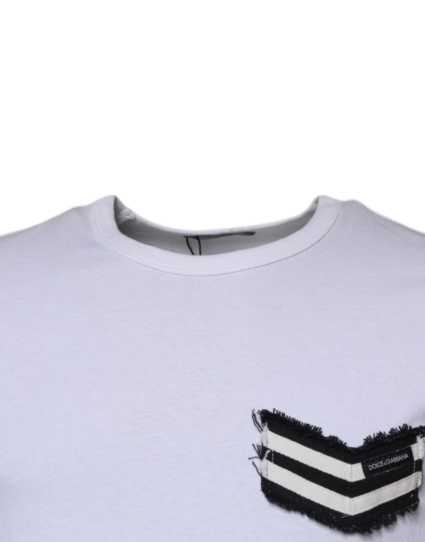 White Stripes Crew Neck Short Sleeves T-shirt