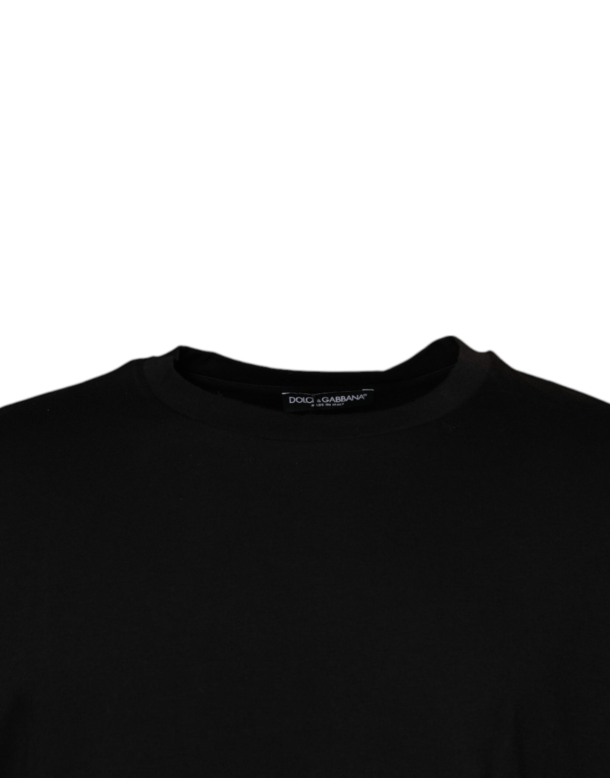 Black Crew Neck Short Sleeve T-shirt