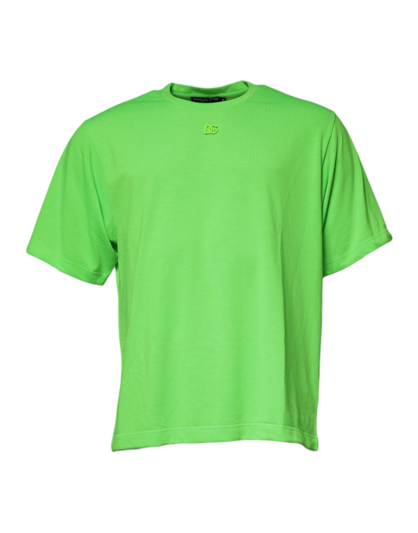 Green DG Logo Cotton Crew Neck T-shirt