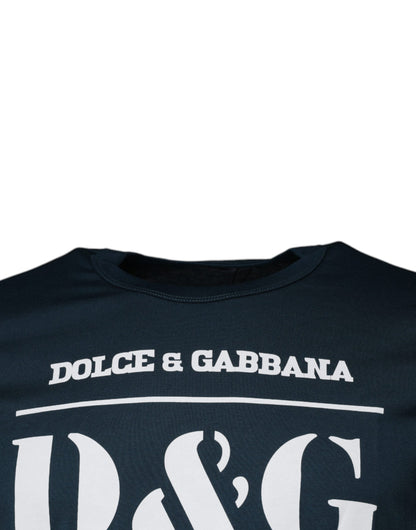 Dark Blue D&G King Of Love Crew Neck T-shirt