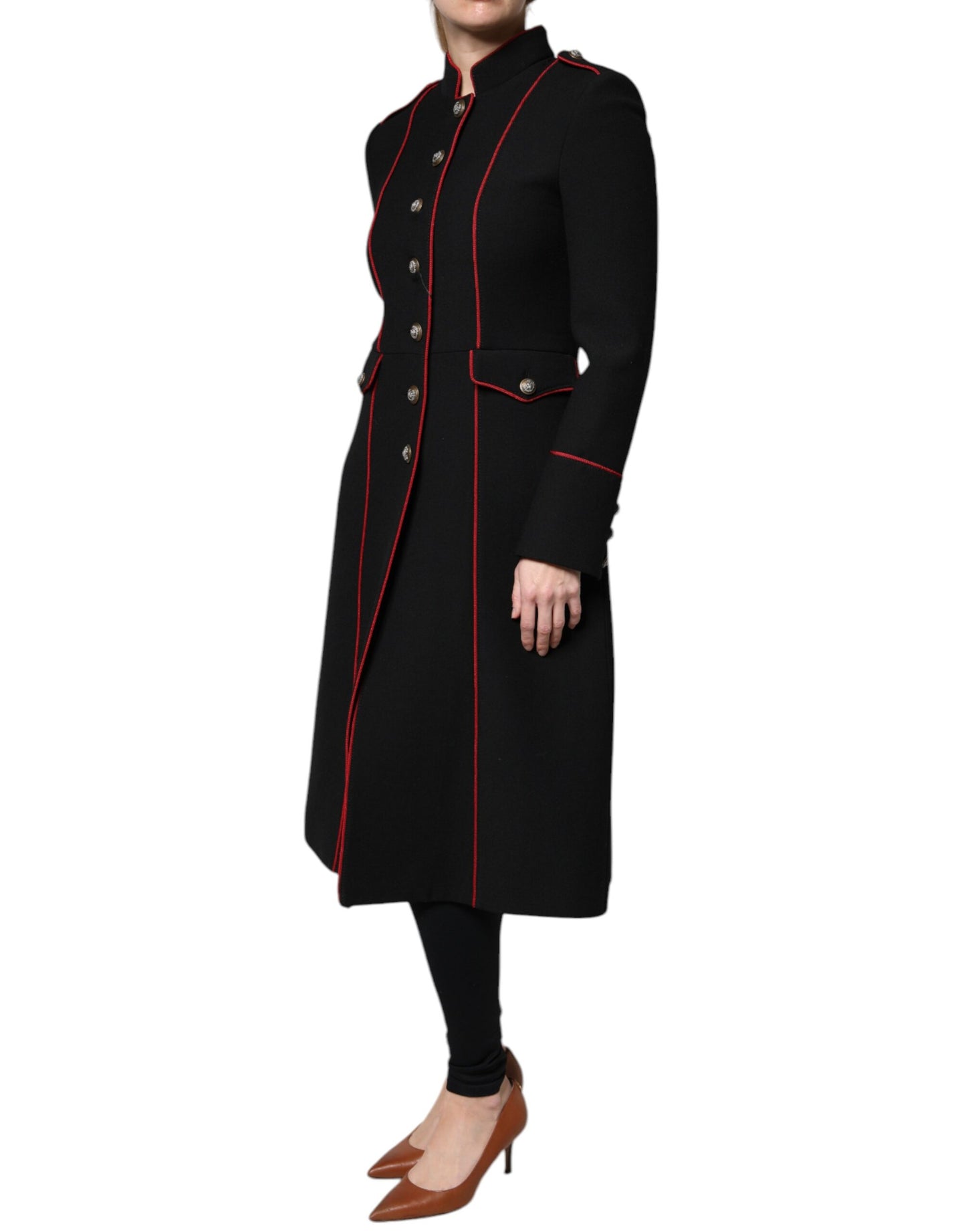 Black Single Breasted Trench Coat Jacket