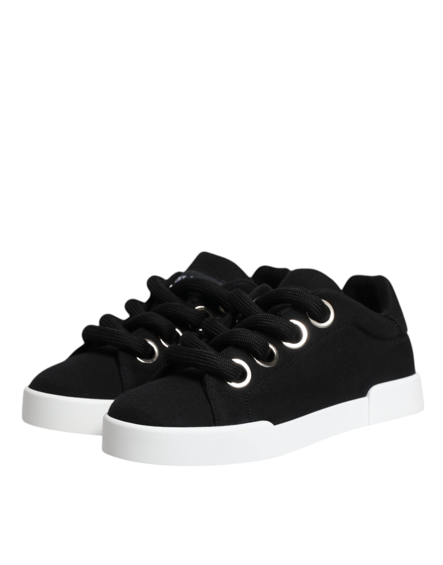 Black Portofino Low Top Sneakers Shoes