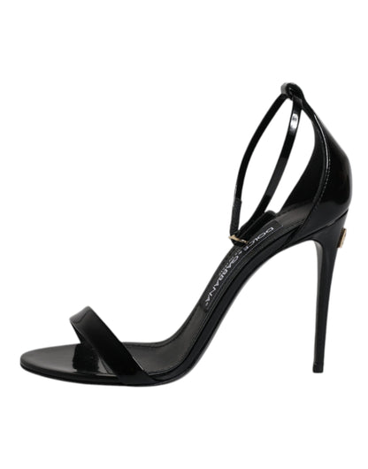 Black KEIRA Heels Ankle Strap Sandals Shoes