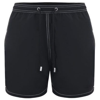 Black Polyester Men Swim Trunk