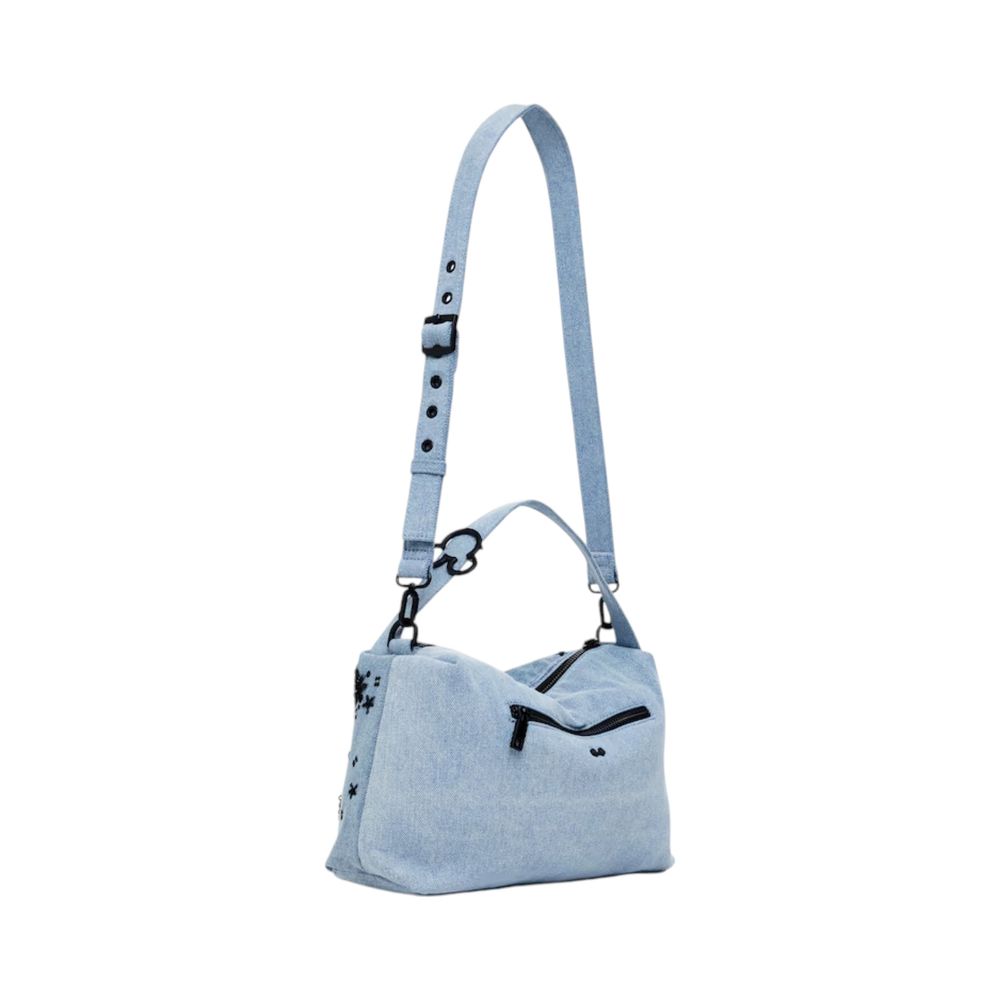 Light Blue Cotton Handbag