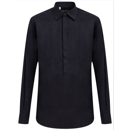 Navy Blue Cotton Shirt