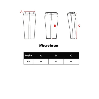 Red Polyamide Jeans & Pant