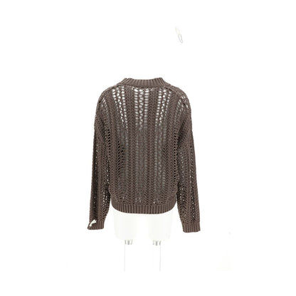 Cardigan in perforated knit