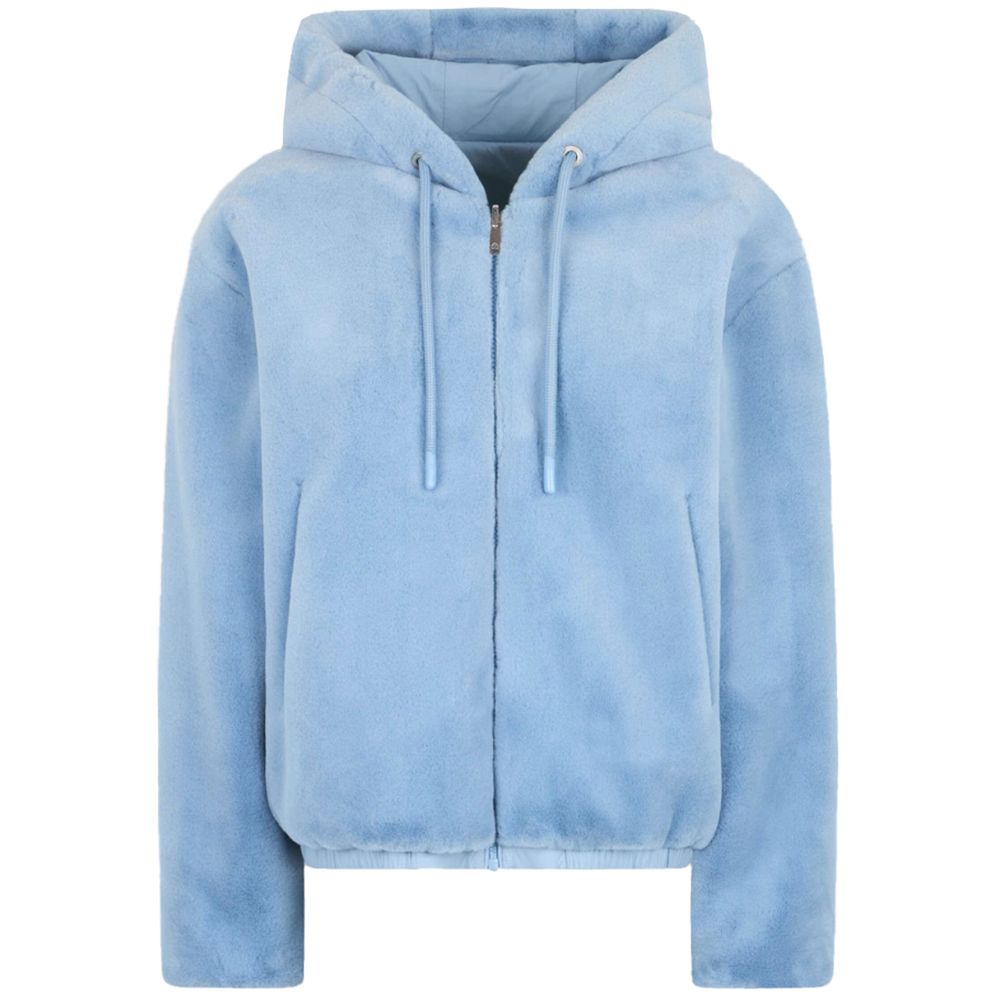 Light Blue Nylon Jackets & Coat