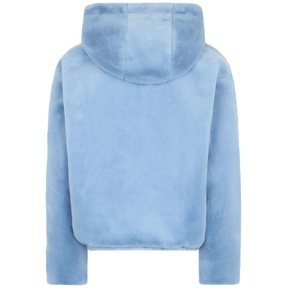 Light Blue Nylon Jackets & Coat