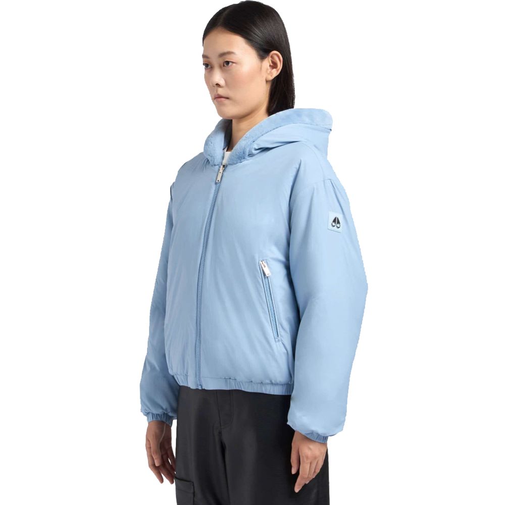 Light Blue Nylon Jackets & Coat