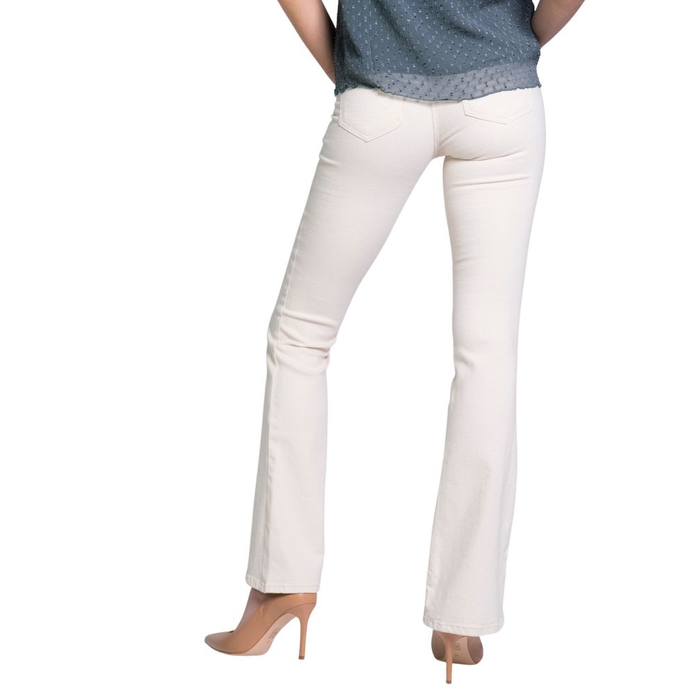 Cream Cotton Jeans & Pant