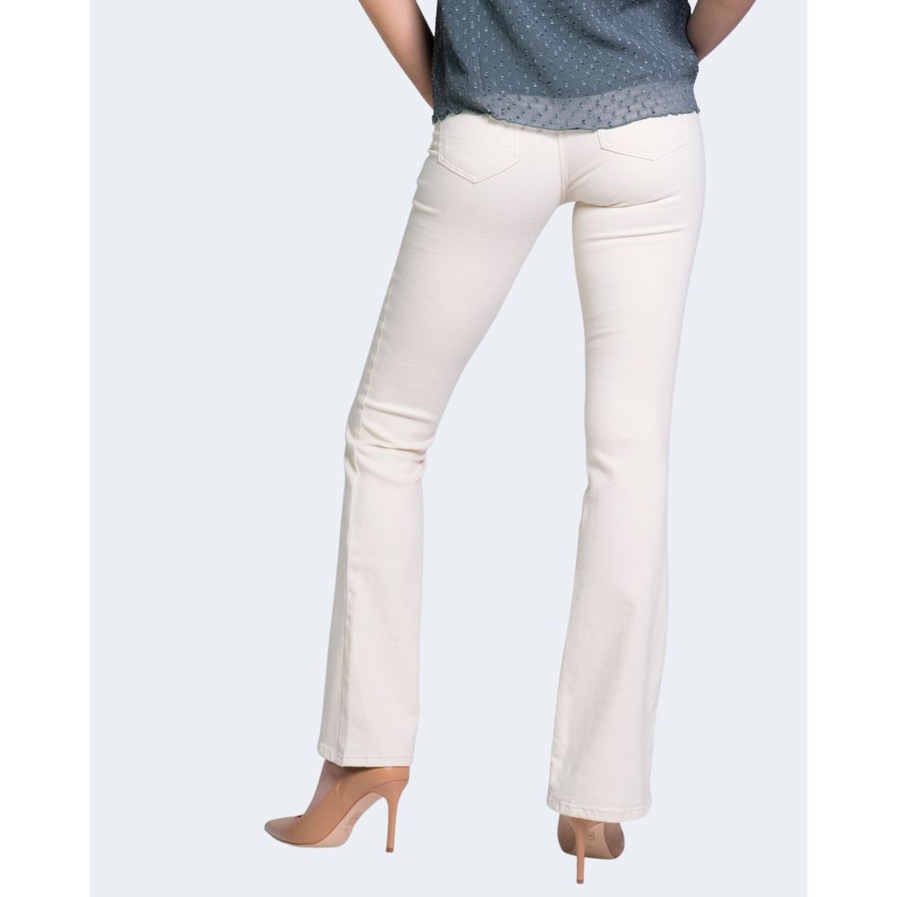 Cream Cotton Jeans & Pant