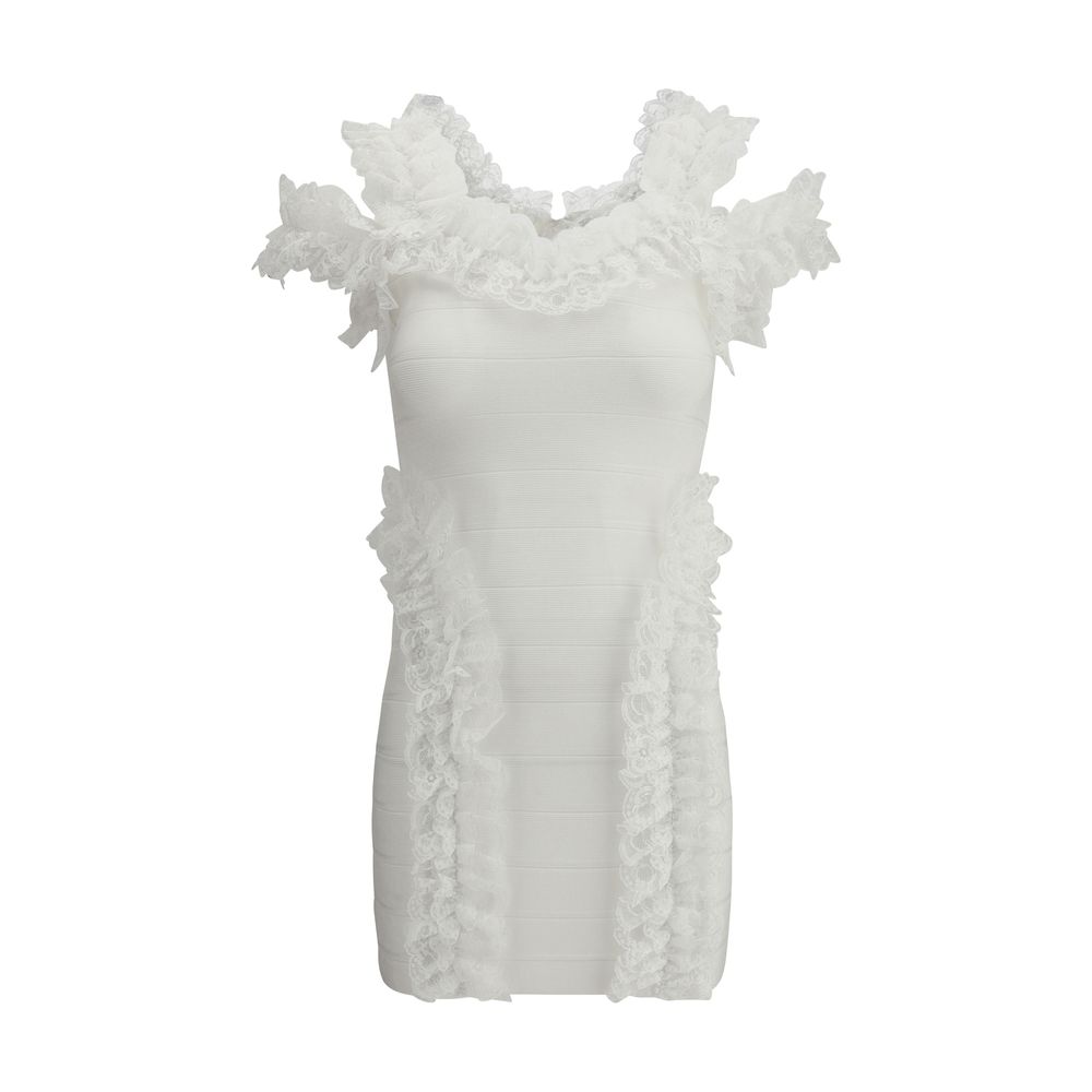 Knit Ruffle Mini Dress