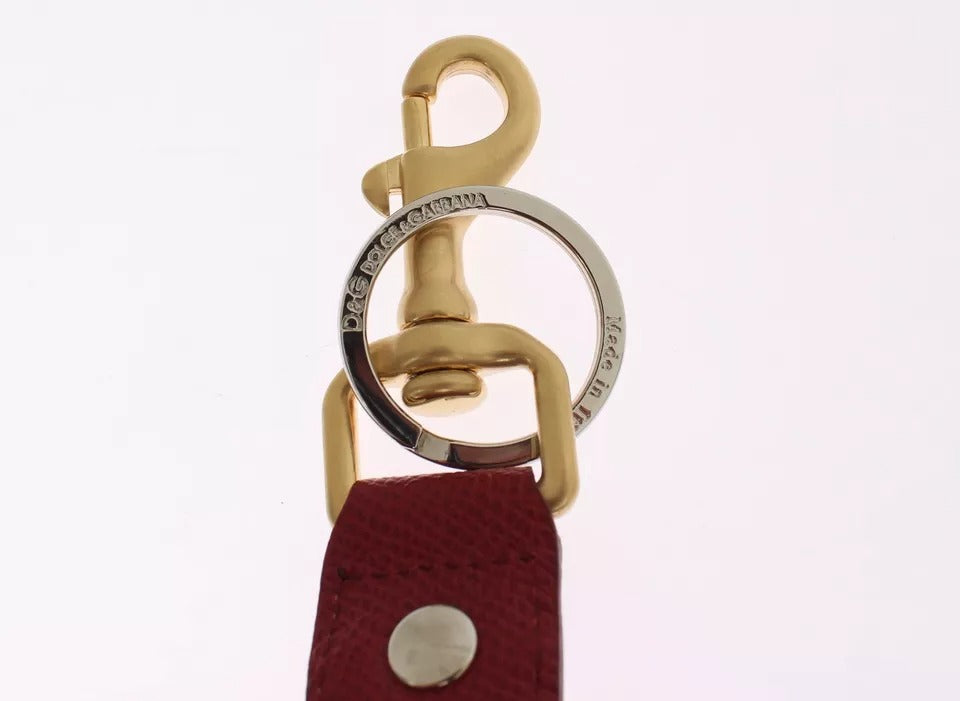 Multicolor Raffia Leather Clasp Finder Chain Keyring