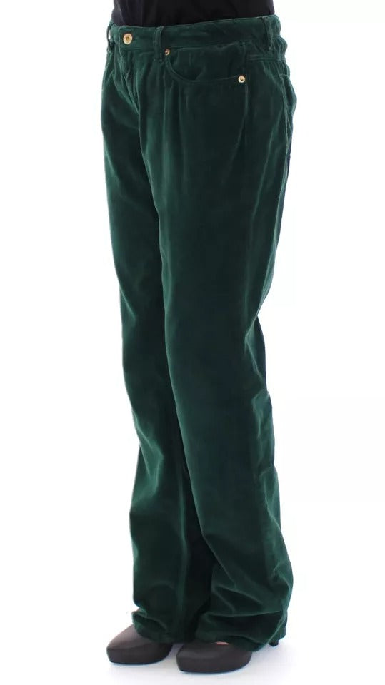 Green Cotton Corduroys SLIMMY Fit D&G Pants