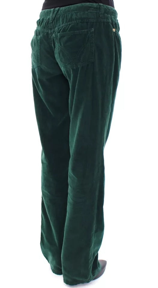 Green Cotton Corduroys SLIMMY Fit D&G Pants