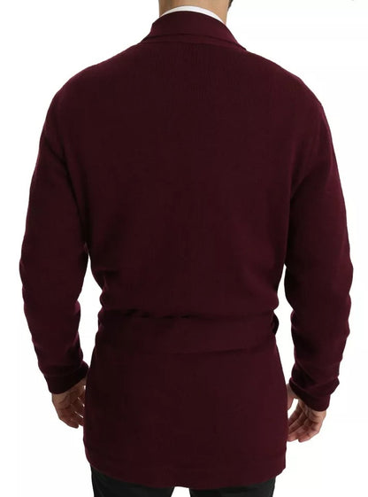 Bordeaux Cashmere Crown Cardigan Sweater