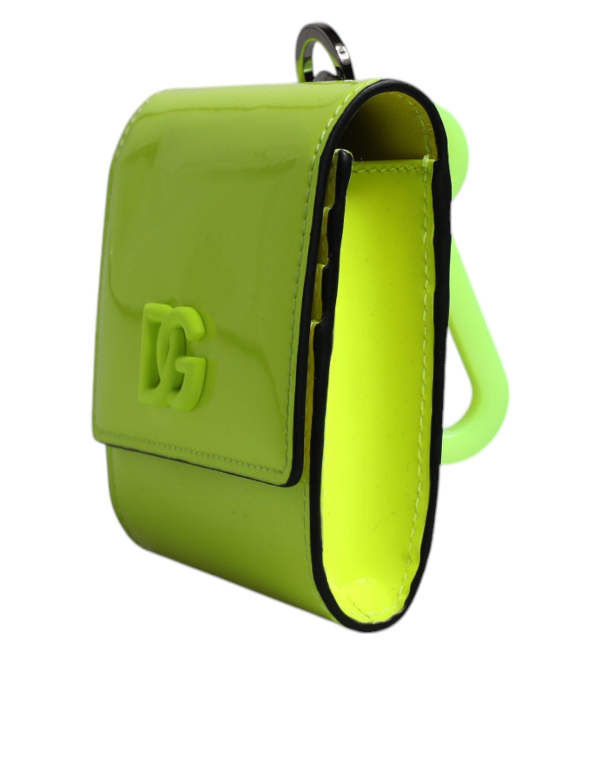 Yellow Green Bifold DG Logo Neck Strap Cardholder Wallet