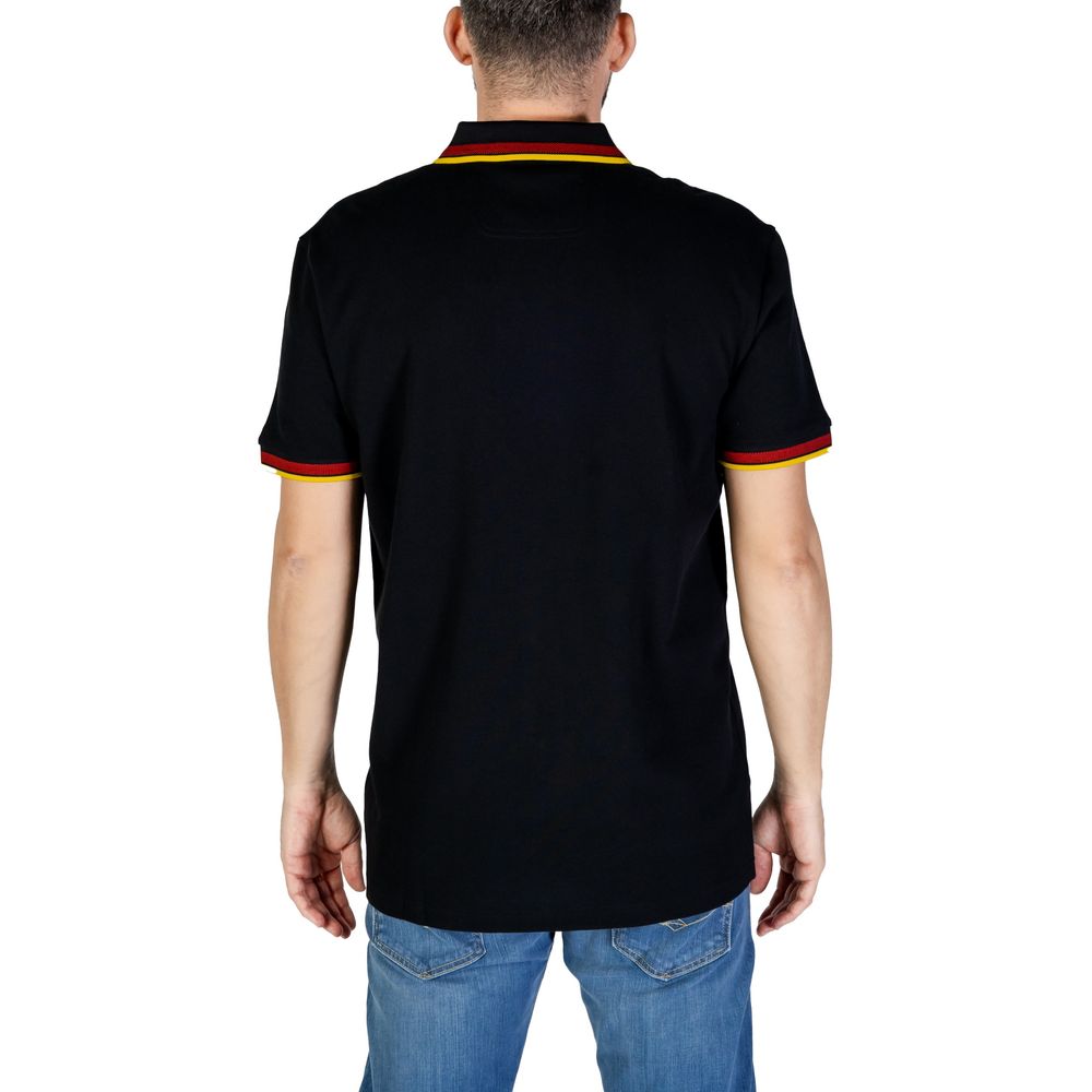 Black Cotton Polo Shirt