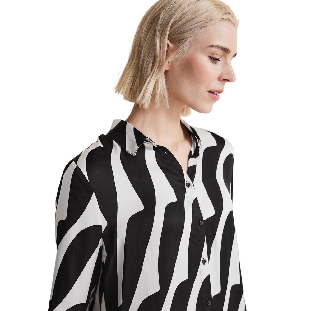 Black And White Viscose Shirt