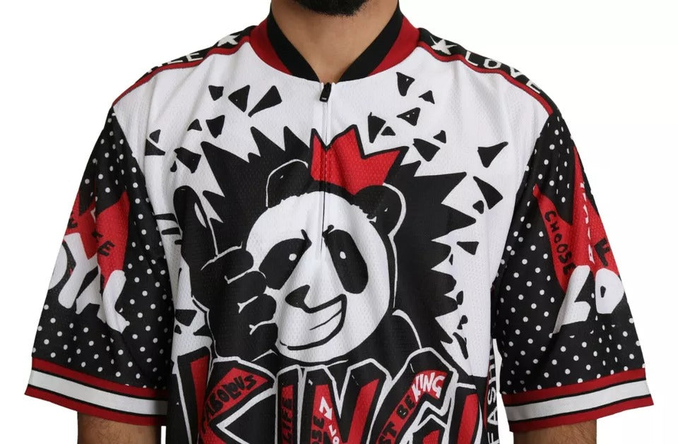 White King Panda Polyester T-shirt Top