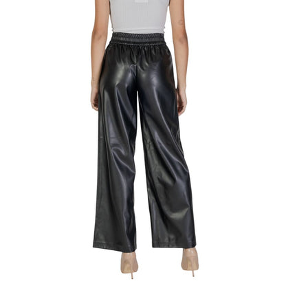 Black Polyester Jeans & Pant