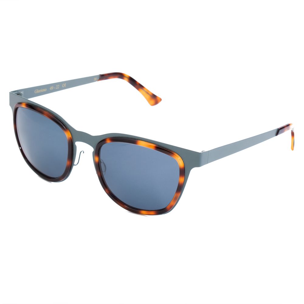 Blue Stainless Steel Sunglasses