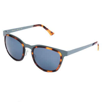 Blue Stainless Steel Sunglasses