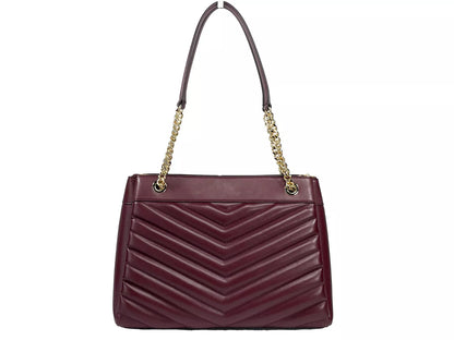 Whitney Medium Chain Shoulder Bag Purse Oxblood