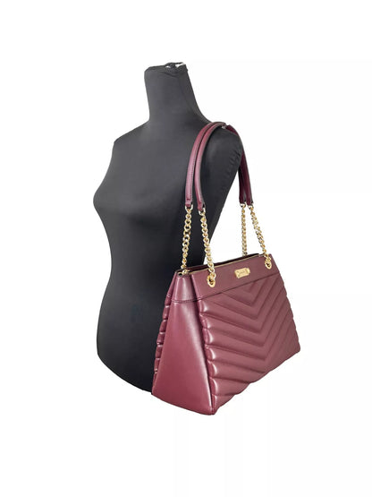 Whitney Medium Chain Shoulder Bag Purse Oxblood