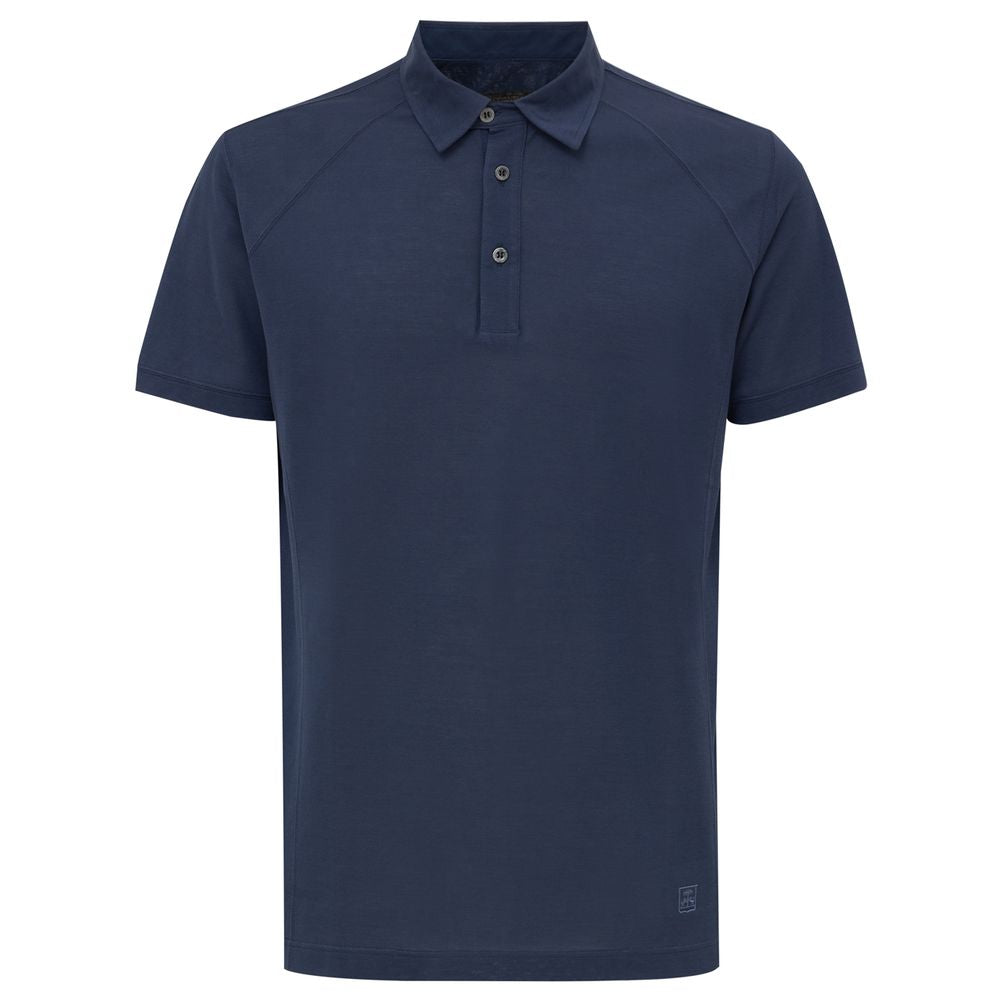 Navy Blue Cotton Polo Shirt