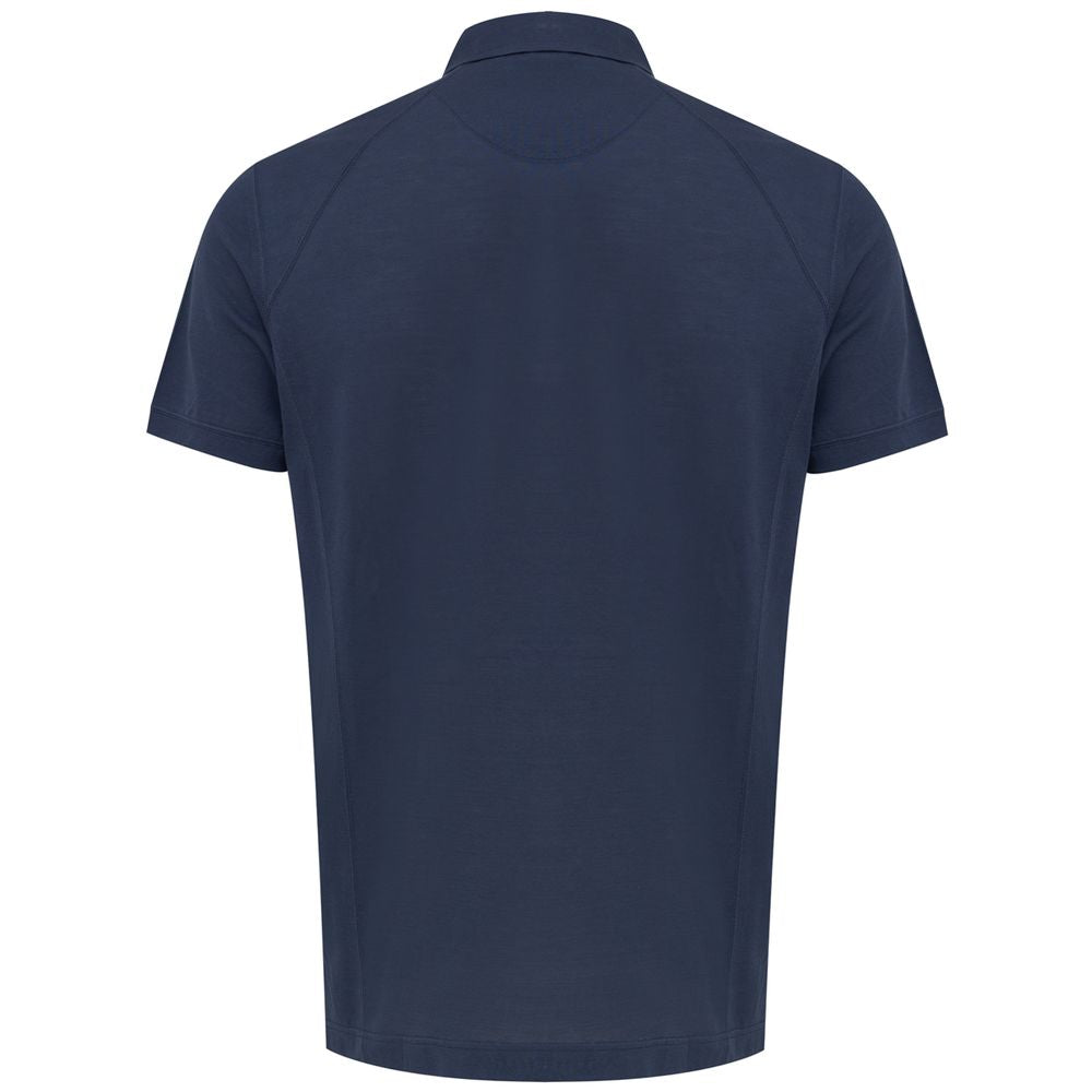 Navy Blue Cotton Polo Shirt