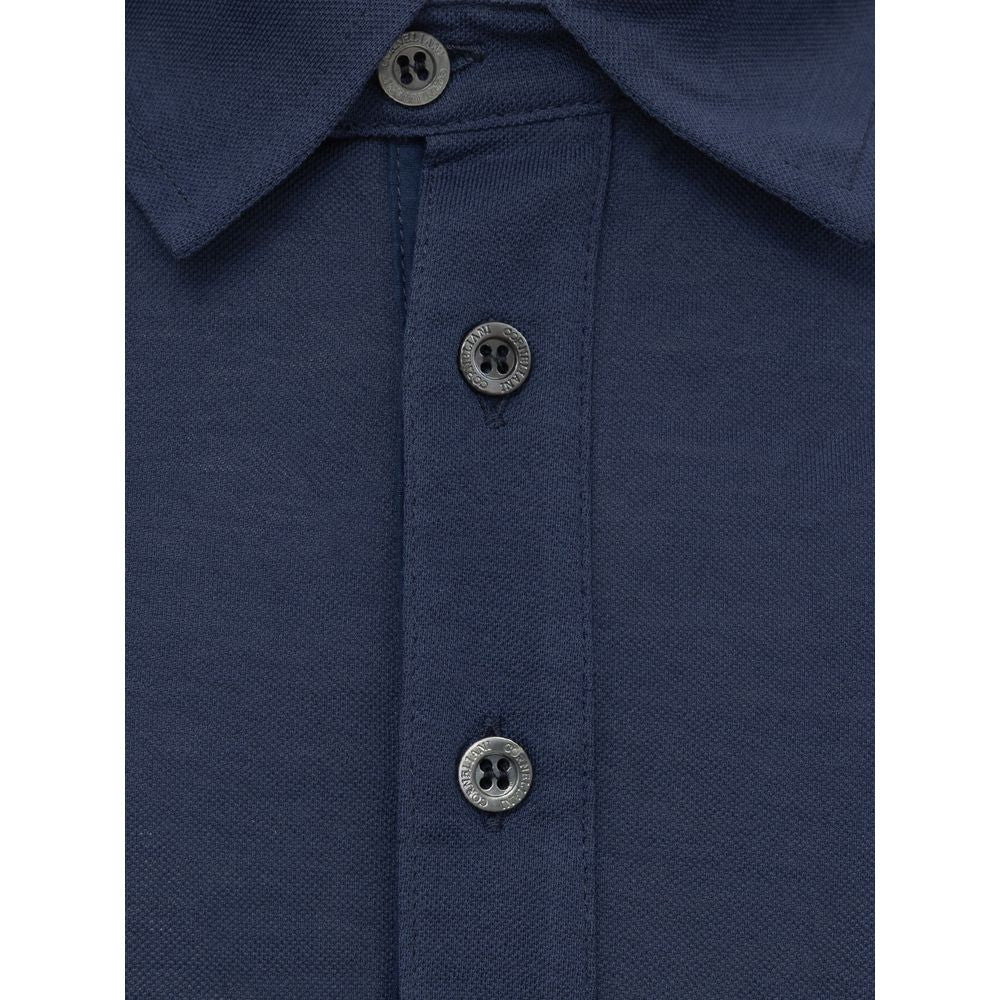 Navy Blue Cotton Polo Shirt