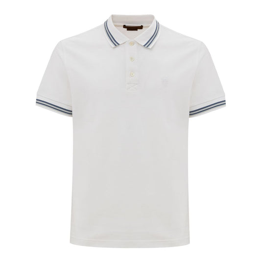 White Cotton Polo Shirt