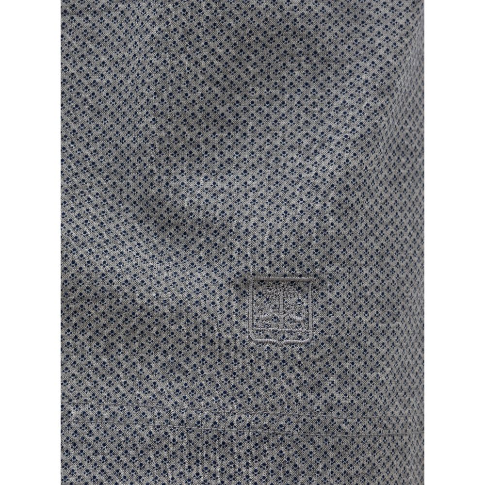 Gray Cotton Polo Shirt