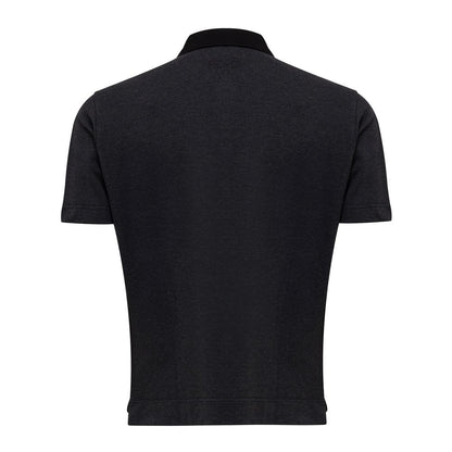 Black Cotton Polo Shirt