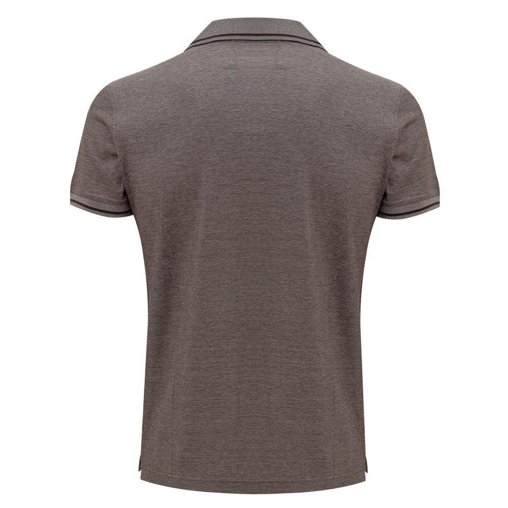 Gray Cotton Polo Shirt