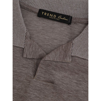 Gray Cotton Polo Shirt