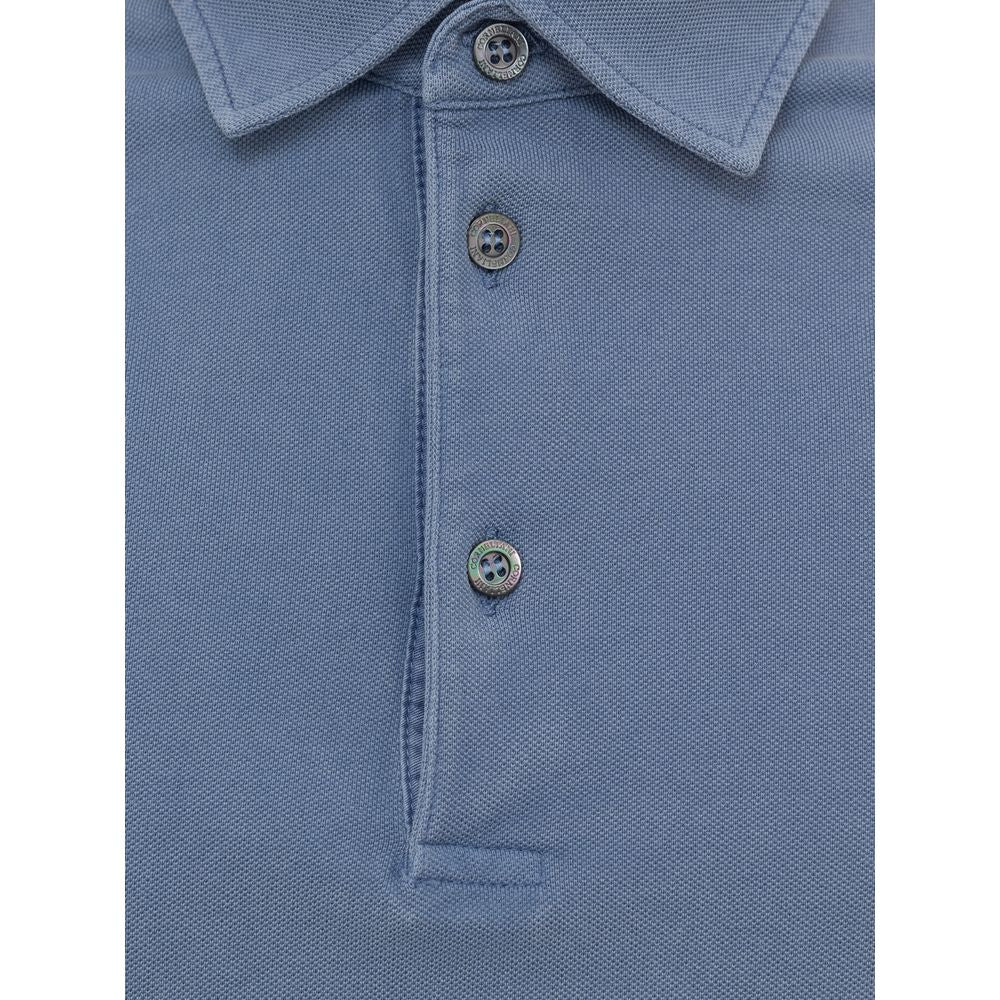 Navy Blue Cotton Polo Shirt