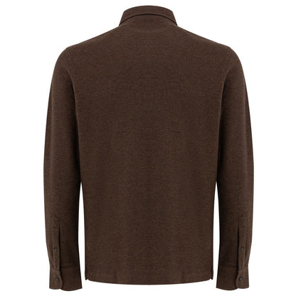 Brown Cotton Polo Shirt