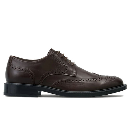 Brown Calfskin Men Formal Shoe