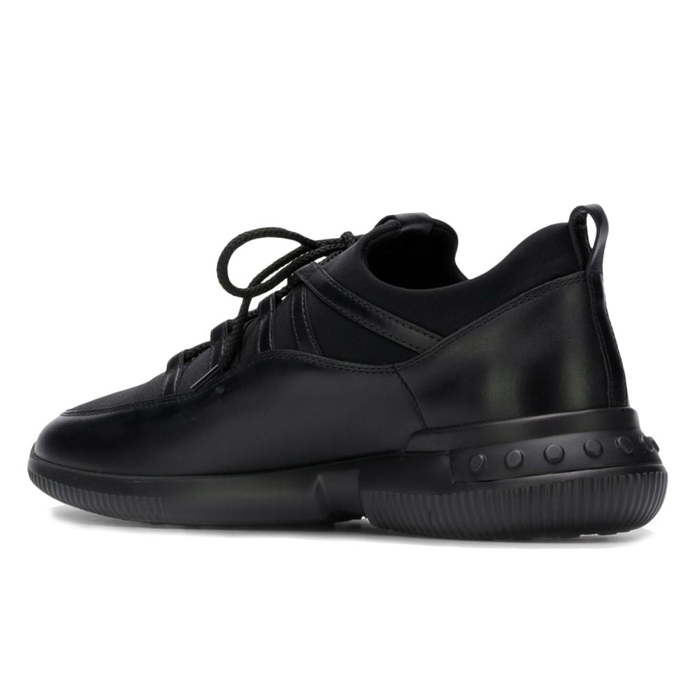 Black Calfskin Leather Men Sneaker